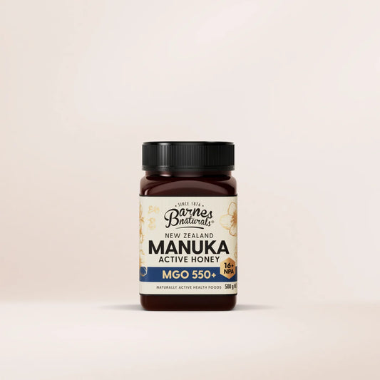 MGO 550+ New Zealand sourced Active Manuka Honey jar